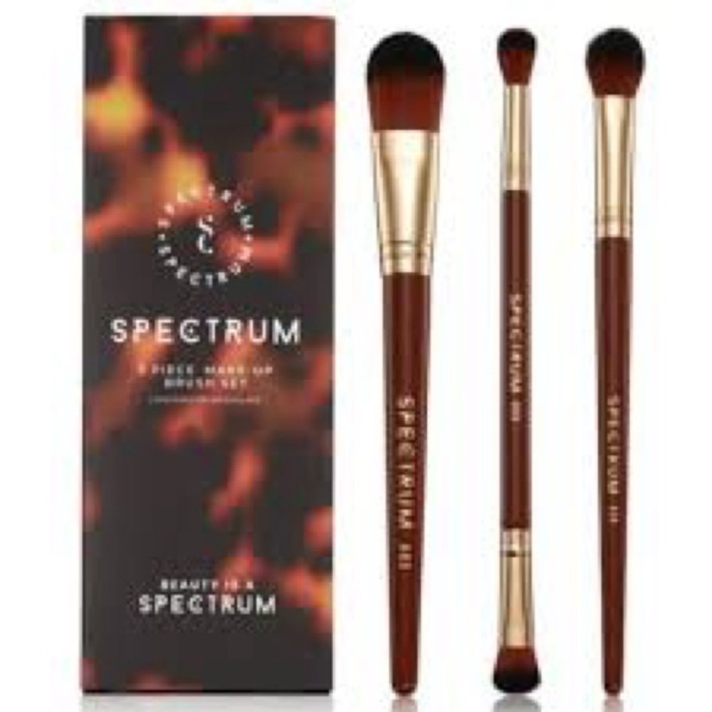 NWT SPECTRUM Pantherine 3 Piece Makeup Brush Set